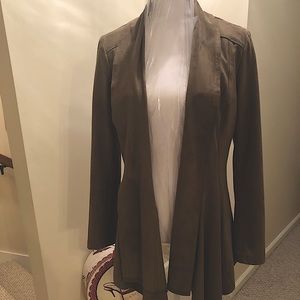 Suede cloth swing jackets